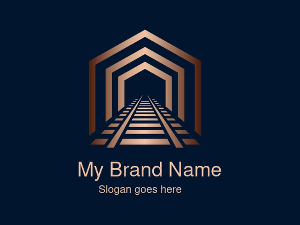 Railroad Tunnel Logo for Construction Firms, Transport Infrastructure, and Engineering Consultancies